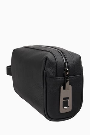 Damy Hakiki Deri Unisex Parmak Okuyuculu El Çantası 8414 - Siyah