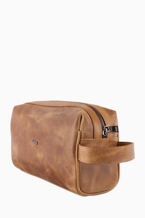 Damy Hakiki Deri Unisex El Çantası 8415 - Taba