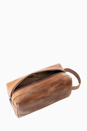 Damy Hakiki Deri Unisex El Çantası 8415 - Taba