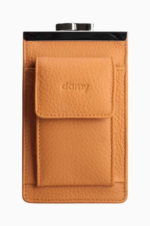 Damy Hakiki Deri Unisex Kartlıklı Sigaralık 701 - Hardal