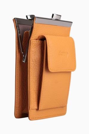 Damy Hakiki Deri Unisex Kartlıklı Sigaralık 701 - Hardal