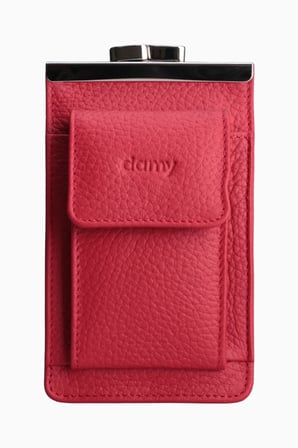 Damy Hakiki Deri Unisex Kartlıklı Sigaralık 701 - Kırmızı