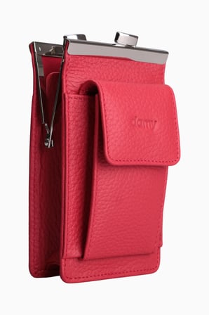 Damy Hakiki Deri Unisex Kartlıklı Sigaralık 701 - Kırmızı