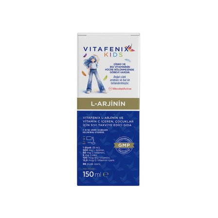 Vitafenix Kids L-Arjinin ve Vitamin C Sıvı 150 ml