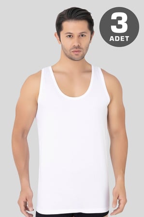 Erkek Penye Atlet %100 Pamuk 3'lü Paket
