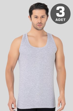 Erkek Penye Atlet %100 Pamuk 3'lü Paket
