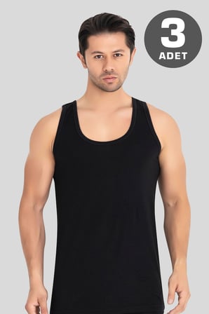 Erkek Penye Atlet %100 Pamuk 3'lü Paket