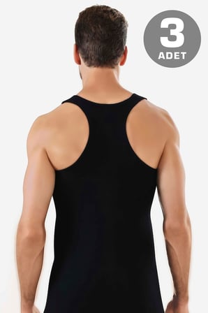 Erkek Pamuklu Sporcu Rambo Atlet 3'lü Paket