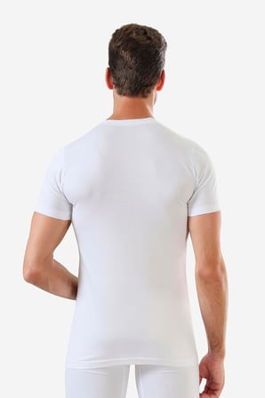Erkek Sıfır Yaka Kısa Kollu Fanila Tişört %100 Pamuklu Penye 3'lü Paket