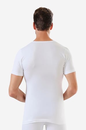 Erkek V Yaka Kısa Kollu Fanila %100 Pamuk Penye 3'lü Set
