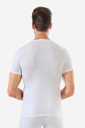 Erkek Bisiklet Yaka Kısa Kol Fanila Tişört %100 Pamuklu 3'lü Paket