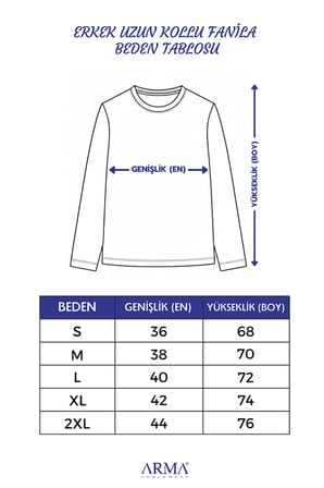 Erkek Bisiklet Yaka Uzun Kollu Fanila Badi %100 Pamuklu Ribana 2'li Paket