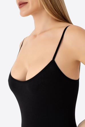 Kadın İp Askılı Çıtçıtlı Atlet Body Zıbın Pamuklu Likralı 2'li Paket