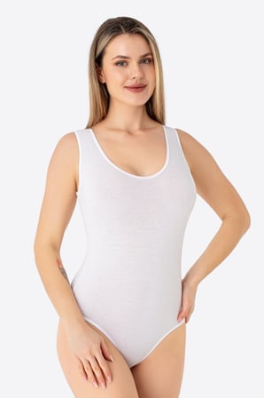 2'li Kadın Çıtçıtlı Atlet / Body Kalın Askılı Pamuklu Likralı