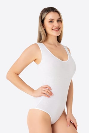 2'li Kadın Çıtçıtlı Atlet / Body Kalın Askılı Pamuklu Likralı