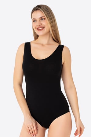 2'li Kadın Çıtçıtlı Atlet / Body Kalın Askılı Pamuklu Likralı