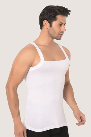 Erkek Geniş Biyeli Atlet %100 Pamuklu Ribana 3'lü Paket
