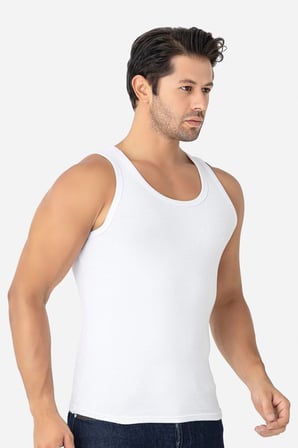 Erkek Fitilli Kaşkorse Atlet 3'lü Paket Esnek ve Yumuşak Kumaş