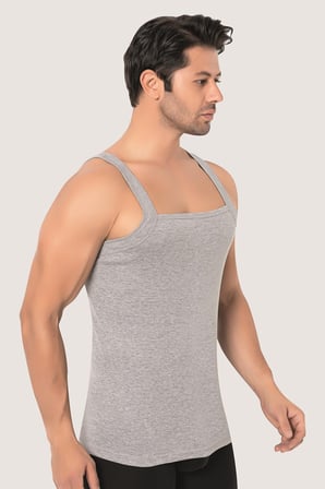 Erkek Geniş Biyeli Atlet %100 Pamuklu Ribana 3'lü Paket