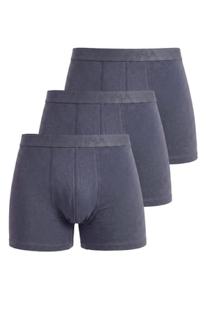 3'lü Füme Erkek Boxer Likralı Esnek Kumaş