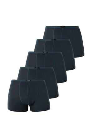 Erkek İnce Bel Lastikli Bambu Boxer 5'li Paket