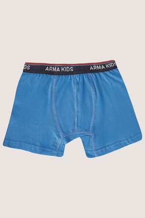 Erkek Çocuk Boxer Düz Renkli 3'lü Paket Pamuklu Likralı İç Çamaşırı