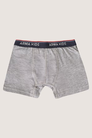 Erkek Çocuk Boxer Düz Renkli 3'lü Paket Pamuklu Likralı İç Çamaşırı