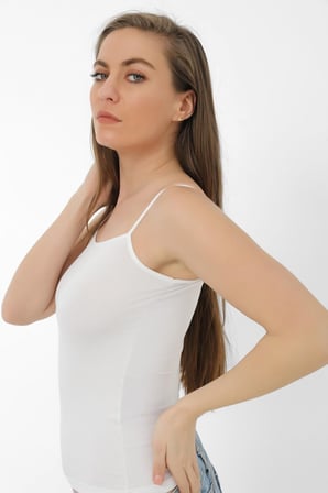 Kadın Bambu İp Askılı Atlet 2'li Paket Nefes Alabilir ve Yumuşak Kumaş