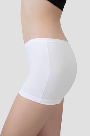 3'lü Paket Kadın Boxer Şort Pamuklu Likralı