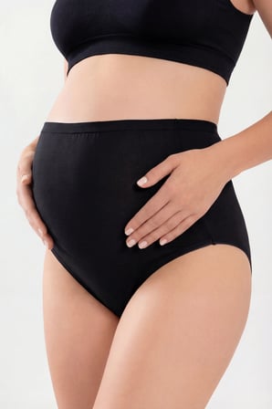 4'lü Paket Kadın Pamuklu Likralı Yüksek Bel Hamile Külodu