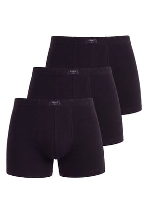 Erkek Boxer Düz 3'lü Paket Pamuklu Likralı