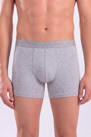 3'lü Gri Erkek Boxer Likralı Esnek Kumaş