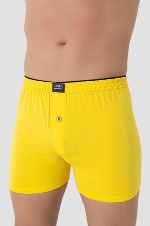 Erkek Düğmeli Boxer 3'lü Paket %100 Pamuklu Penye