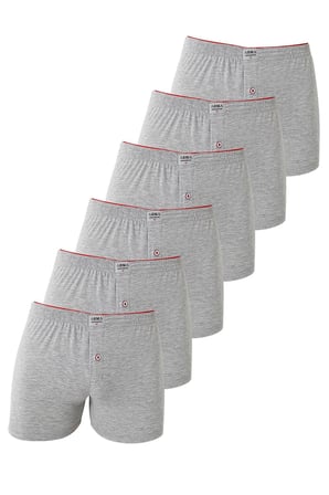 6'lı Paket Erkek Penye Havlu Bel Boxer %100 Pamuk