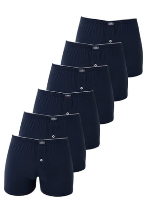 6'lı Paket Erkek Penye Havlu Bel Boxer %100 Pamuk