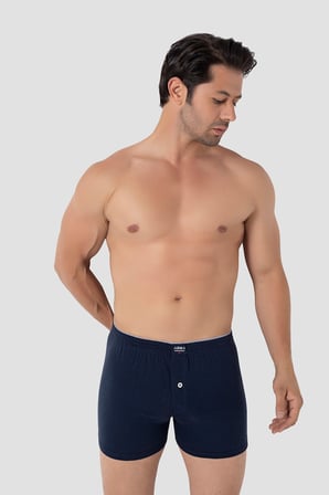 6'lı Paket Erkek Penye Havlu Bel Boxer %100 Pamuk