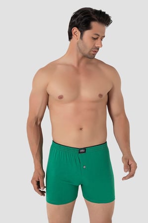 6'lı Paket Erkek Penye Havlu Bel Boxer %100 Pamuk