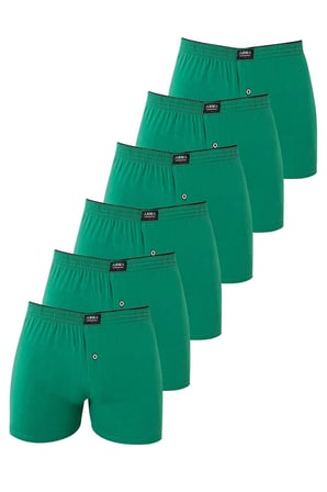 6'lı Paket Erkek Penye Havlu Bel Boxer %100 Pamuk