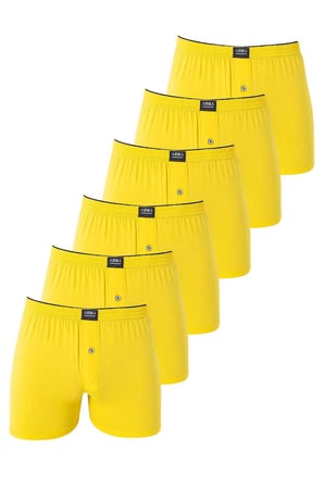 6'lı Paket Erkek Penye Havlu Bel Boxer %100 Pamuk