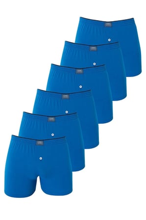 6'lı Paket Erkek Penye Havlu Bel Boxer %100 Pamuk