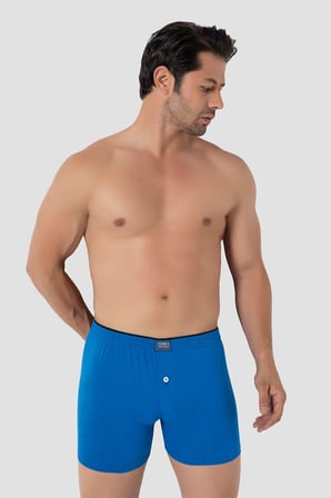 6'lı Paket Erkek Penye Havlu Bel Boxer %100 Pamuk