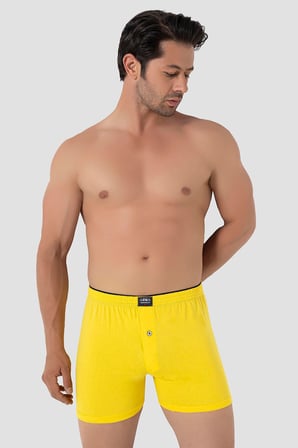 6'lı Paket Erkek Penye Havlu Bel Boxer %100 Pamuk
