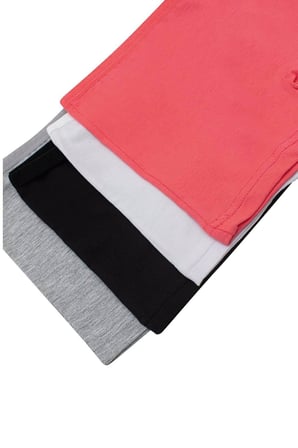 Renkli Kız Çocuk Boxer Tayt 5'li Paket Pamuklu Likralı