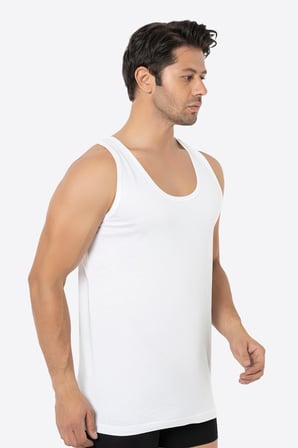 Erkek Bambu Atlet 2'li Paket Yumuşak Esnek İnce Kumaş Nefes Alan Atlet