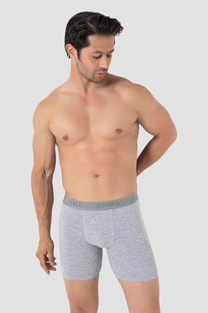 Erkek Büyük Beden Boxer Pamuklu Likralı Yumuşak ve Esnek Kumaş 5'li Paket
