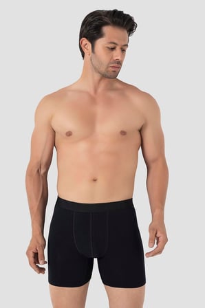 Erkek Büyük Beden Boxer Pamuklu Likralı Yumuşak ve Esnek Kumaş 5'li Paket