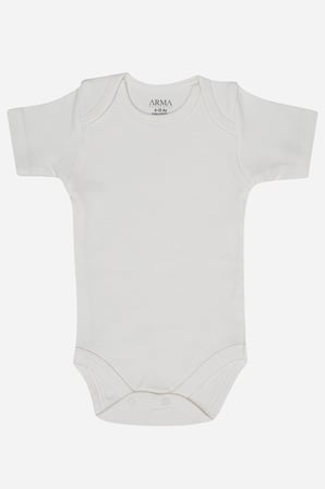 %100 Organik Pamuklu Kısa Kollu Bebek Body 5'li Paket