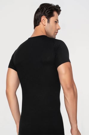 Erkek Slim Fit Dar Kesim Pamuklu Yumuşak Dokulu Bisiklet Yaka Basic Tişört
