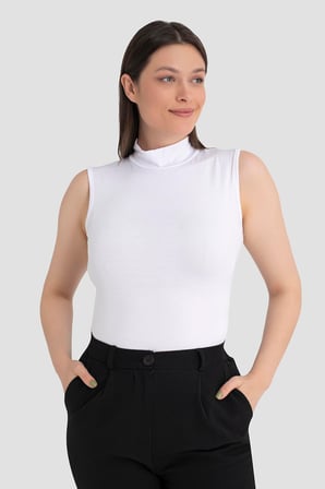 Kadın Balıkçı Yaka 2'li Kolsuz Body