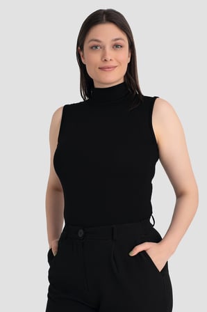 Kadın Balıkçı Yaka 2'li Kolsuz Body